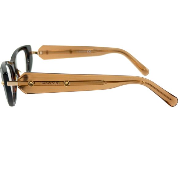 Swarovski SK5476 Womens Plastic Eyeglass Frame 052 Dark Havana 53-16